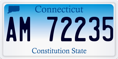 CT license plate AM72235