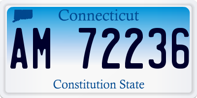 CT license plate AM72236