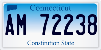 CT license plate AM72238