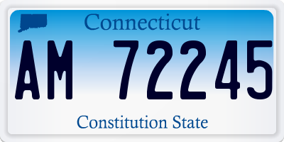 CT license plate AM72245