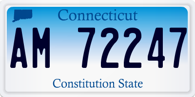 CT license plate AM72247