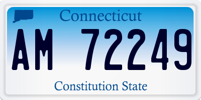 CT license plate AM72249