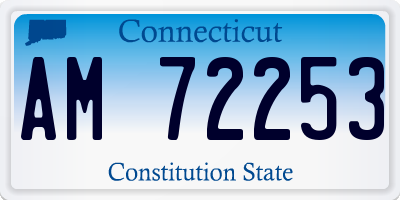 CT license plate AM72253