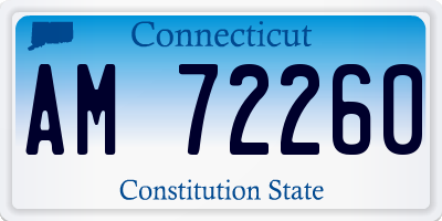 CT license plate AM72260