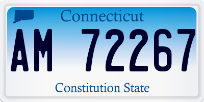 CT license plate AM72267