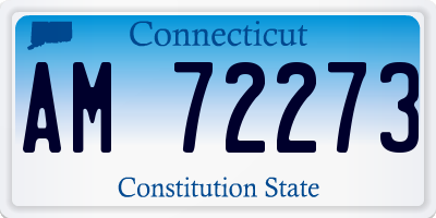 CT license plate AM72273