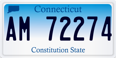 CT license plate AM72274