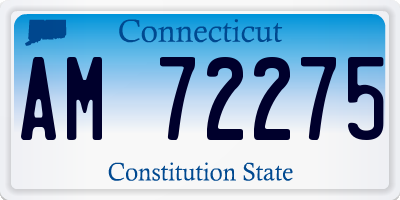 CT license plate AM72275
