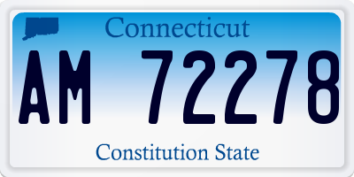CT license plate AM72278