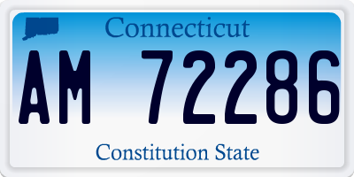 CT license plate AM72286