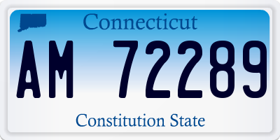 CT license plate AM72289