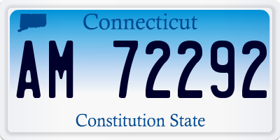 CT license plate AM72292