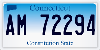 CT license plate AM72294
