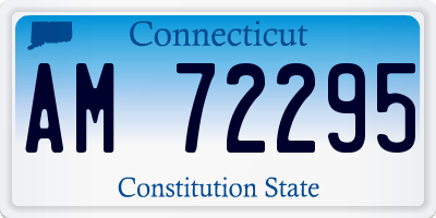 CT license plate AM72295
