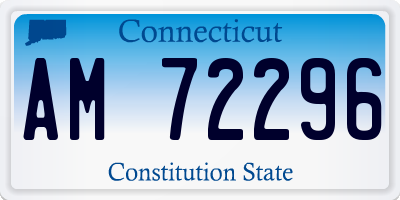 CT license plate AM72296