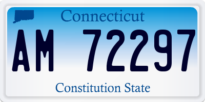 CT license plate AM72297