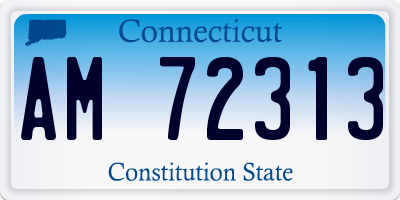 CT license plate AM72313