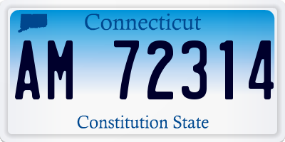CT license plate AM72314