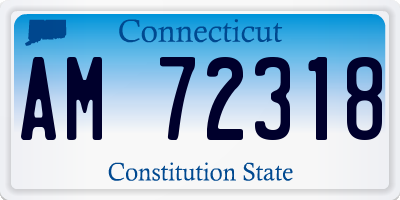 CT license plate AM72318