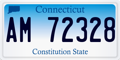 CT license plate AM72328