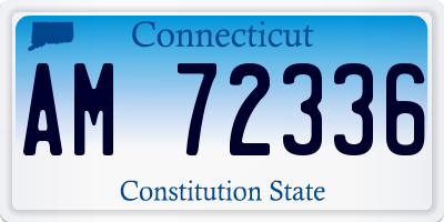 CT license plate AM72336