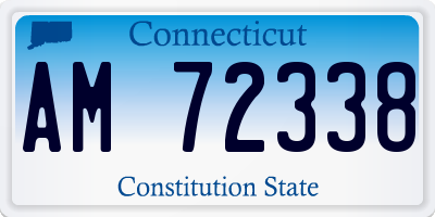 CT license plate AM72338