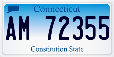 CT license plate AM72355