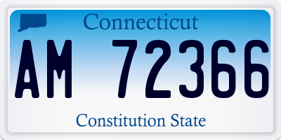 CT license plate AM72366