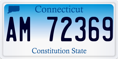 CT license plate AM72369