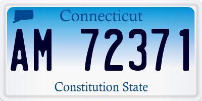CT license plate AM72371