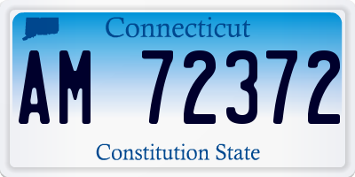 CT license plate AM72372