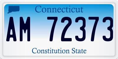 CT license plate AM72373