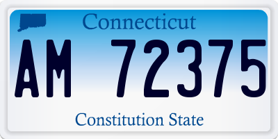CT license plate AM72375