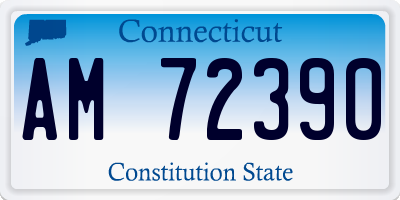CT license plate AM72390