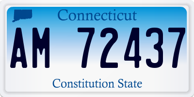 CT license plate AM72437