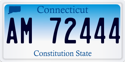 CT license plate AM72444