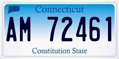 CT license plate AM72461