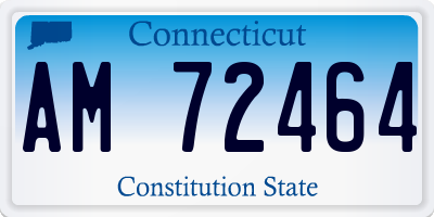 CT license plate AM72464