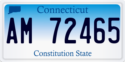 CT license plate AM72465