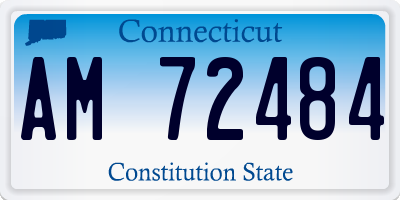 CT license plate AM72484