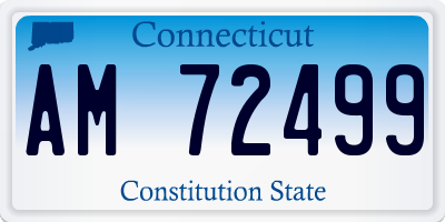 CT license plate AM72499