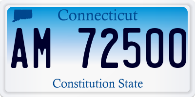CT license plate AM72500