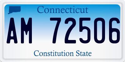 CT license plate AM72506