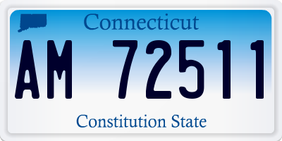 CT license plate AM72511