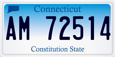 CT license plate AM72514