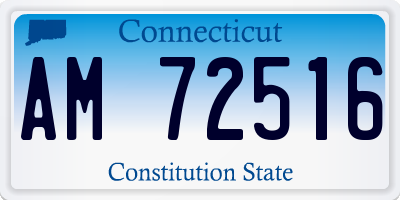 CT license plate AM72516