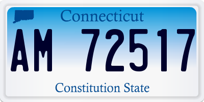 CT license plate AM72517