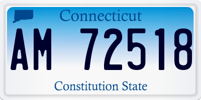 CT license plate AM72518