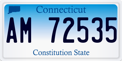 CT license plate AM72535