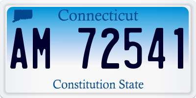 CT license plate AM72541